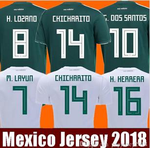 China Thailand MEXICO SOCCER JERSEYS 2018 CHICHARITO LOZANO DOS SANTOS HERRERA LAYUN G DOS SANTOS GUARDADO CAMISETAS DE FUTBOL for sale