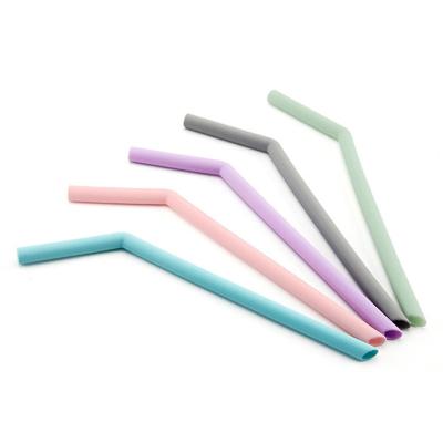 China Coloful 26.5CM Metal Silicon Drinking Straw for sale