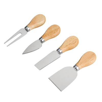 China High Quality Steel Multifunctional Cutter Slicer Multifunctional Cutter Wood+Stainless Butter Handle Stainless Steel Cheese Knife Wood Cutting Tools for sale