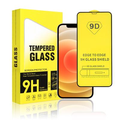 China Anti-fingerprint BI 9D Mobile Phone Tempered Glass Screen Protector for iphone 12 max note samsung 13 pro 8plus x vivo redmi for sale