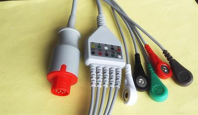 China Medical Bionet ECG Cable Snap Patient Monitor EKG Cable IEC Standard for sale