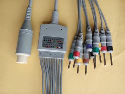 China Medica Needle IEC Compatible Medical Cables 10 Leadwires Grey Wire for sale