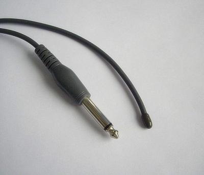 China Black Wire Rectal Medical Temperature Probe With Direct Mono Connector for sale