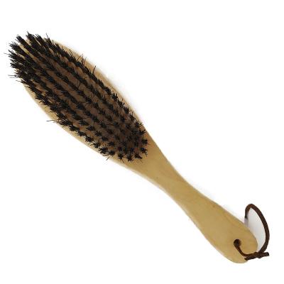 China Sustainable PP wooden black hair clothes brush can be used for combing clothes, dusting for sale