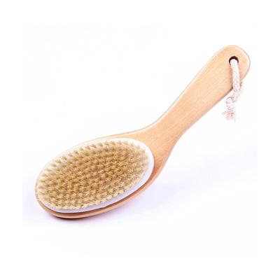 China Durable Curved Handle Bristle Bath Brush Bath Brush Exfoliating Bath Brush for sale