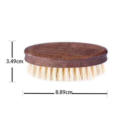 China Sustainable Walnut Plant Fiber Wooden Beard Brush Without Animal Hair, Wooden Hair Brush for sale