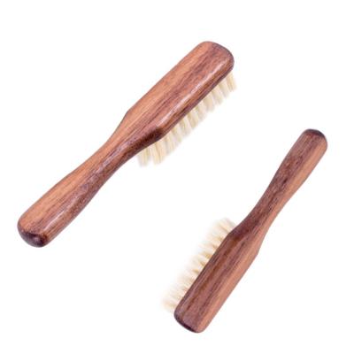 China Sustainable Walnut PP Wooden Beard Brush, Tools For Men's Beard With Handle, Wooden Beard Brush for sale