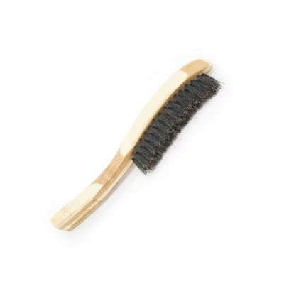 China Zebra Wood Pattern Long Beard Brush Yellow Head Beard Brush Can Be Customized Logo Laser BEARD-15 for sale