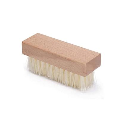 China NAIL Wood White PP Nail Brush, Sharpening Nail Cleaning Tool Brush, Beech Wood Nail Brush for sale