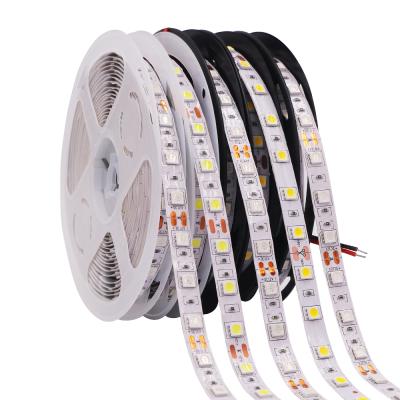 China Warehouse/hotel/office 5050led strip light 60leds 12V RGB led strip light flexible outdoor lighting 300led/roll waterproof white for sale