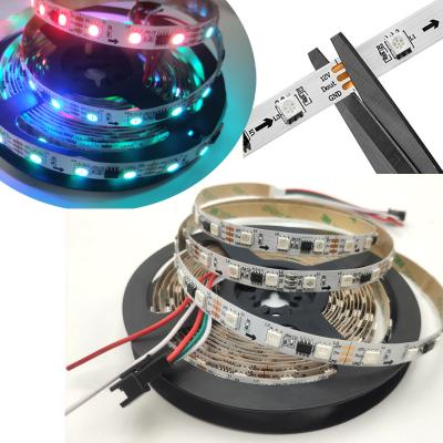 China Warehouse/Hotel/Office LED Strip Light 5050SMD Flexible RGB 30leds Waterproof Led Strip Light WS812b 2811 IC DC12V 5m 10m IR for sale