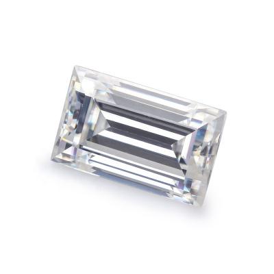 China Precio synthetic baguette D diamond color game or fire vvs color white moissanite for sale