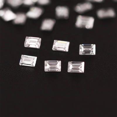 China Fire Color Play or Wholesale Certificated Loose Moissanite Wand Step Cut Color E-F Diamond Moissanites for sale