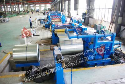 China Hydraulic Steel Coil Slitting Line Full Automatic and PLC Control for sale