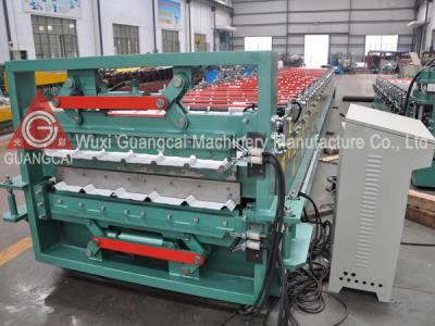 China Roof / Wall Panel Double Layer Roll Forming Machine , Corrugated Tile Rolling Line for sale