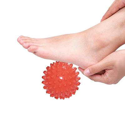 China Anti-burst 9cm pvc fitness hand foot balls spiky foot massage ball red massage yoga ball set for sale