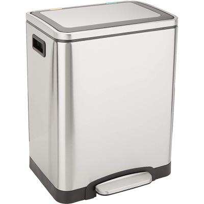 China Stainless Steel Sustainable Use Hotel Room Kitchen Bathroom High Quality Waterproof Trash Bin for sale