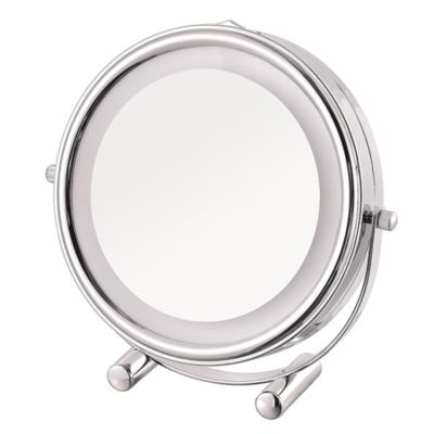 China Lighted Lighted Vanity Mirror With LED Lights Touch Screen And 2X Magnification for sale