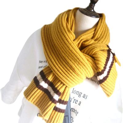 China Wholesale Long Winter Knitted Striped Scarf For Woman for sale