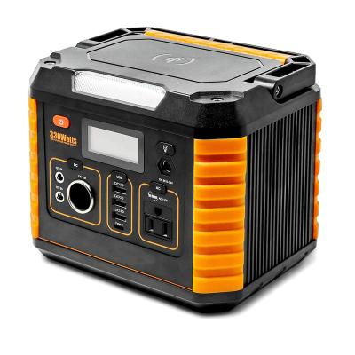 China Convenient portable power station 330W, portable solar generators for home use, backup lithium battery with QC3.0 and type C for sale