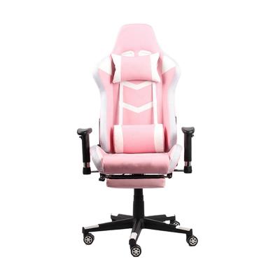 China Gamer Leather Chair LED Light Bar Runner Gaming Chair Girl Spinning Extended Serial for sale