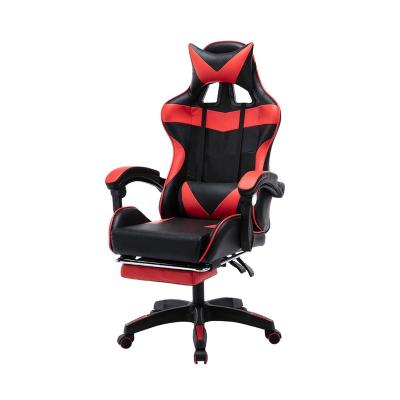 China Custom China Wood Frame PU Leather Desk Adult Computer PC Gamer Gaming Rotating Racing Chair With Pedal For Sale for sale