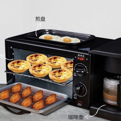 China Rv 3 In 1 Multi Function Grill Oven Coffee Pot Frying Pan Breakfast Maker Machine for sale