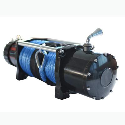 China 12V 24V 13000Lbs AUTO Blast Aluminum Models Hot Nylon Electric Models Car Winch Assembly for sale