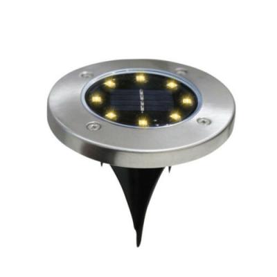 China Hot Sale 8 Automobile Night Security On/Off Garden Disc Powered Led Garden Light Outdoor Solar Ground Walkway Lights for sale