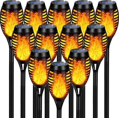 China Garden Outdoor Hanging Solar Torch Lighting for Garden, Waterproof Solar Flames Lamp with Flame Effect Flickering Light for sale