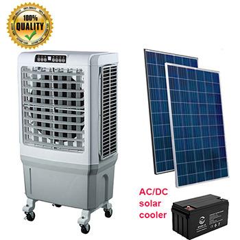 China Best Outdoor Selling Electric Portable Evaporative Solar Panel Air Cooling System Electric Greenhouse DC AC Solar Cooler with Cooling for sale