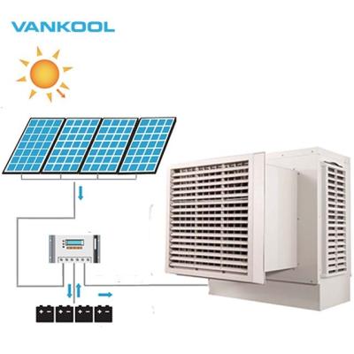 China axial 4-blade window evaporative solar dc 12 volt air cooler with 25L water tank capacity for sale