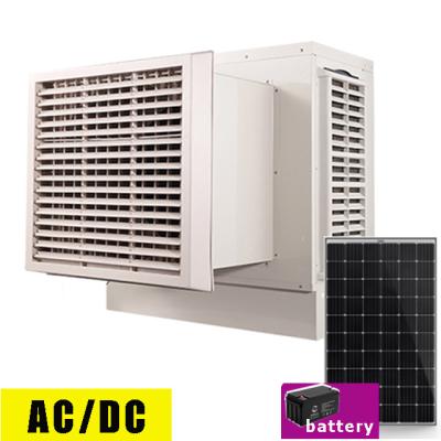 China 8000m3/h Solar Coolers AC Dc Axial Airflow 4-blade Window Display With 220v 112v for sale