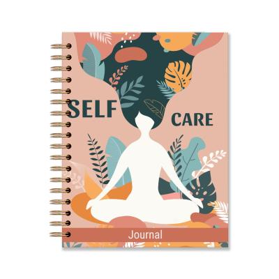 China Custom Hardcover Print Manifestation Affirmation Sublimation Hardcover Focus Inspire Daily Planner Spiral Notebook Self Care Journals for sale