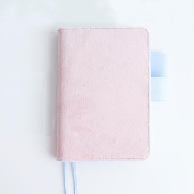 China A5 A6 Hardcover Velvet Fabric Financial Planner Suede Journal With Grebiche for sale