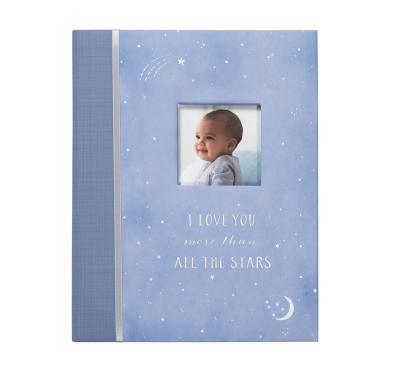 China Fashoion blue all stars baby boy memory book for newborns 60 pgs baby's first year memory book for sale