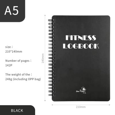 China Wholesale Customizable Spiral Binding Weekly Weekly Recycled Logo A5 Cover Diary Notebook Fitness Journal Monthly Planner for sale