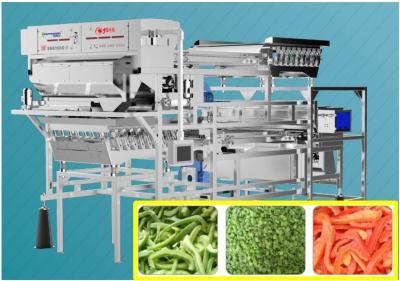 China Soft Landing Frozen Chili Sorting Machine / Granules Color Sorter Lower Damage for sale