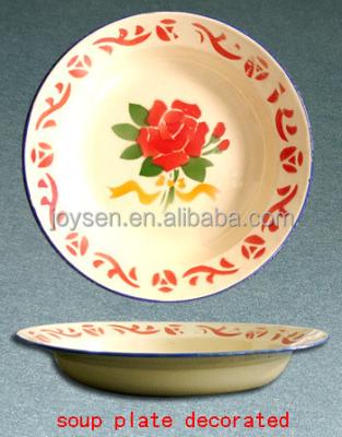 China Best Selling Sustainable Glaze Soup Dish Printed On Board for sale