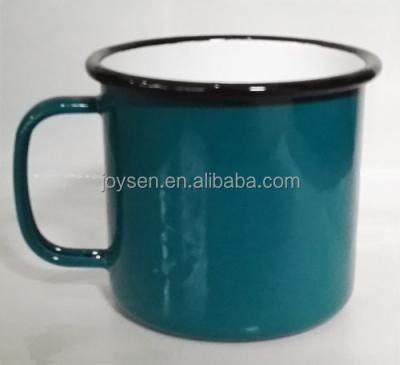 China Sustainable factory sells custom food grade color and print carbon steel enamel mug wholesale for sale