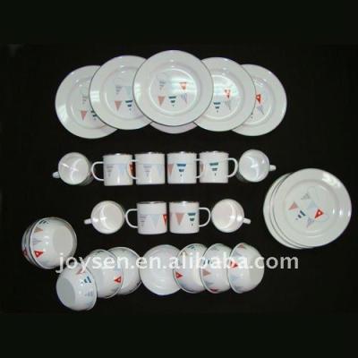 China Soup Bowl Serving Viable Enamel Dinner Set Dish Drink Cup Low Price Promotion Tableware High Quality for sale