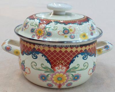 China Sustainable 22cm Enamel Turkey Casserole Pot for sale