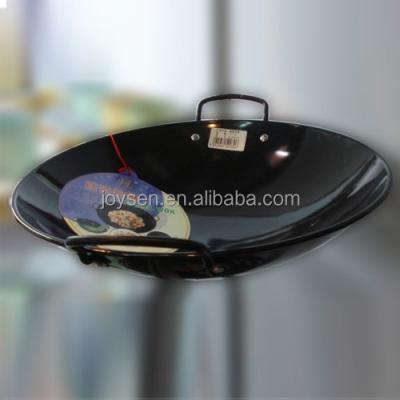 China Sustainable Riged Iron Wok for sale