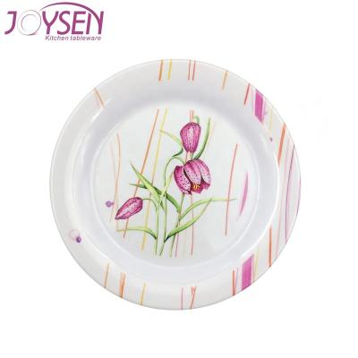 China Sustainable Custom Deep Printing Melamine Soup Dish Dishes for sale