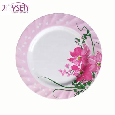 China Factory price viable cheap melamine round dinner plate customized for restaurant for sale