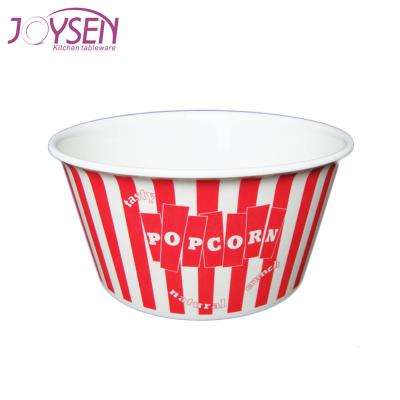 China Disposable Melamine Popcorn Bucket Bowl Popcorn Serving Bowl for sale