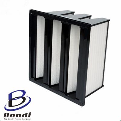 China HEPA 610X610X292mm ABS Frame V-bank Type Air Filter,H13 H14 Purifer Grade for sale