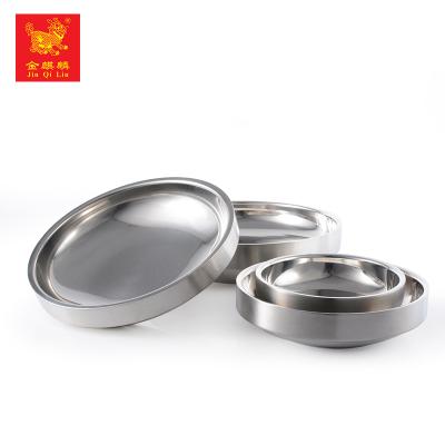 China Sustainable Newly Produced Round Shape Stainless Steel Food Dish With High Quality for sale