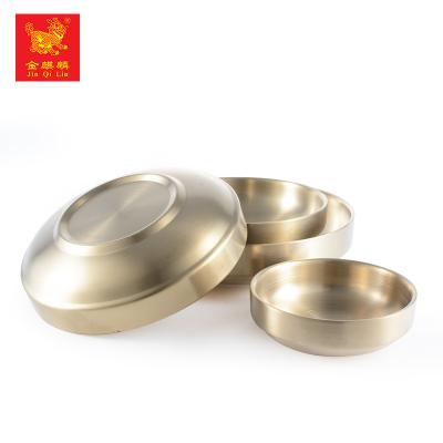 China Most Sustainable Product Metal Round Family Use Camping Dinner Set With Safe Material for sale