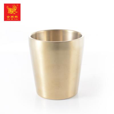 China New Product Sustainable Drinking Cups Stainless Steel Drinkware Gold Cup For Family for sale